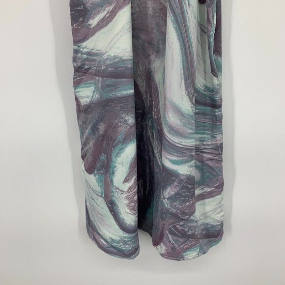 A New Day Dress Blue Purple Marble Swirl Halter Neck Sleeveless NWT - Picture 4 of 10